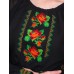 Embroidered dress "Coral Roses on Black"